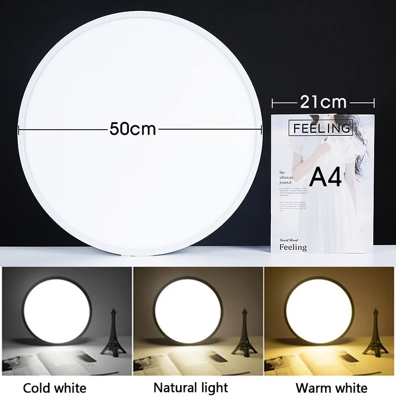 lampe led moderne blanc télécommande application 50cm diamètre 2000 82000lm