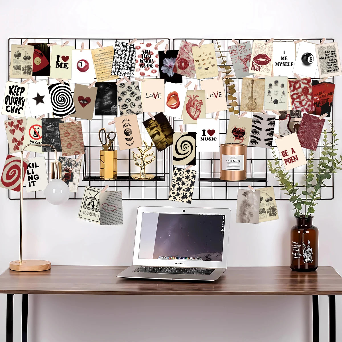 Cartes postales modernes abstraites 15x10cm kit collage chambre décoration vintage minimaliste floral geometrique