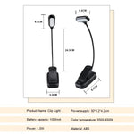 lampe lecture portable led rechargeable pinces ajustables moderne étude bibliothèque veilleuse sans fil table