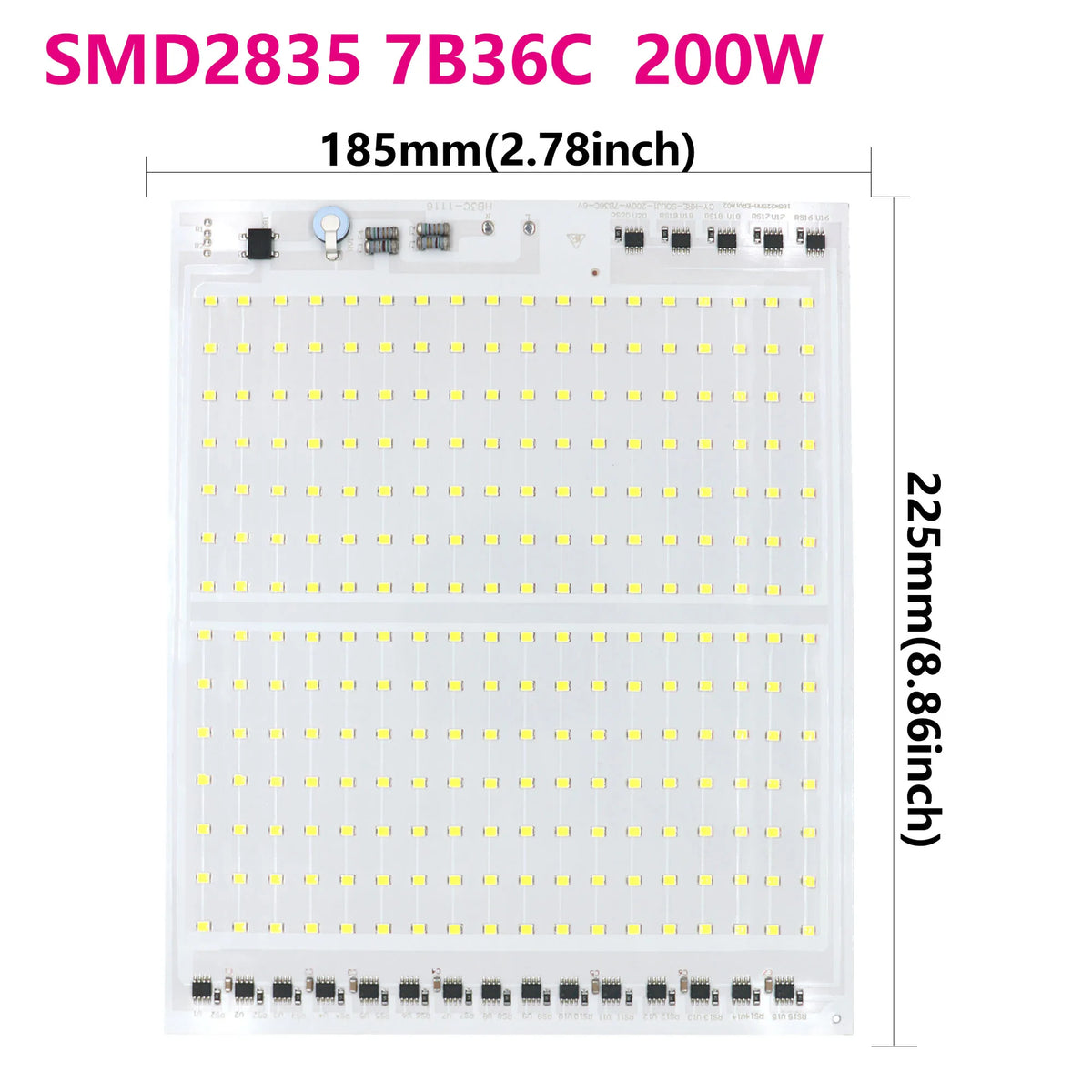 Panneau LED 150W 200W SMD2835 blanc moderne sans pilote 220V smart ic connecteurs commandes