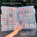coffret rangement faux ongles multicolores modernes grande capacité portatif transparent accessoire nail art