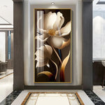 Luminaire LED fleur en porcelaine cristal pour entrée moderne