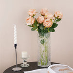 bouquet fleurs artificielles soie roses classiques intérieur décoration maison blanc rose rouge bleu anniversaire