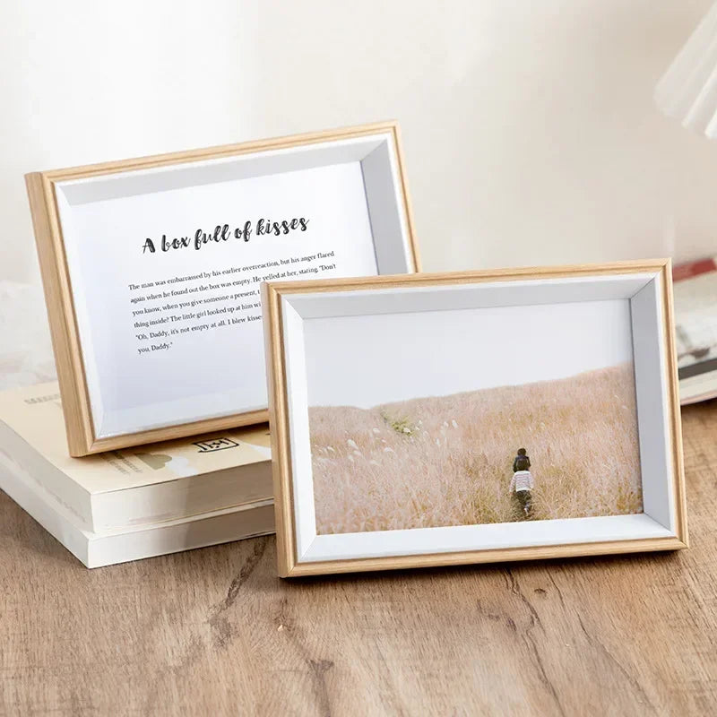 cadre photo résine moderne minimaliste bois blanc clips 6inch 7inchscrição