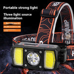lampe frontale led rechargeable noire bande elasto moderne camping travaux