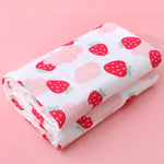 serviette bain bébé coton fruits animaux motifs blancs drap épaissi imprimé enfantin 90x70cm