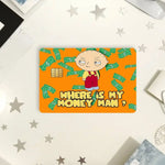cartes d'identité personnalisées dessins animés adhésifs humour bleu blanc noir orageuses pochettes rangement