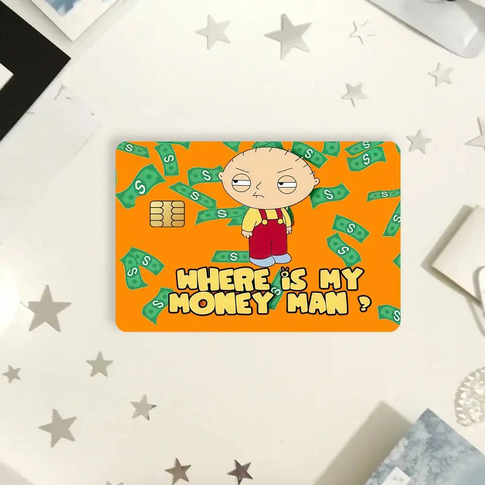 cartes d'identité personnalisées dessins animés adhésifs humour bleu blanc noir orageuses pochettes rangement