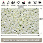 fond photo blanc fleurs 2d opaque décoration événement anniversaire mariage noëlnaissance