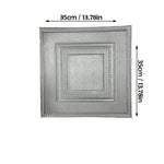 plaque decorative mur impermeeuble adhesif blanc geometrique resistant humidite 35cm 35cm