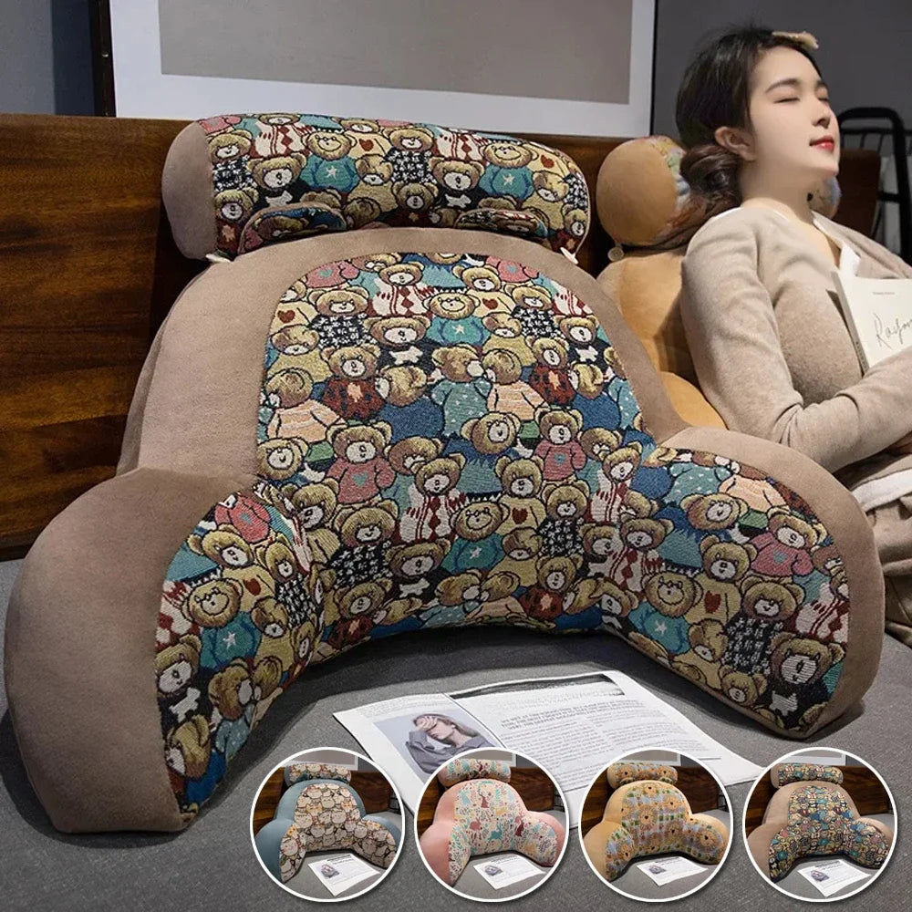 oreiller lecture imprimé dessins animés ours chats modernes confortables coussin forme adultesversible lavable