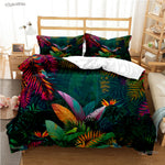 Taies d'oreiller assorties parure tropicale