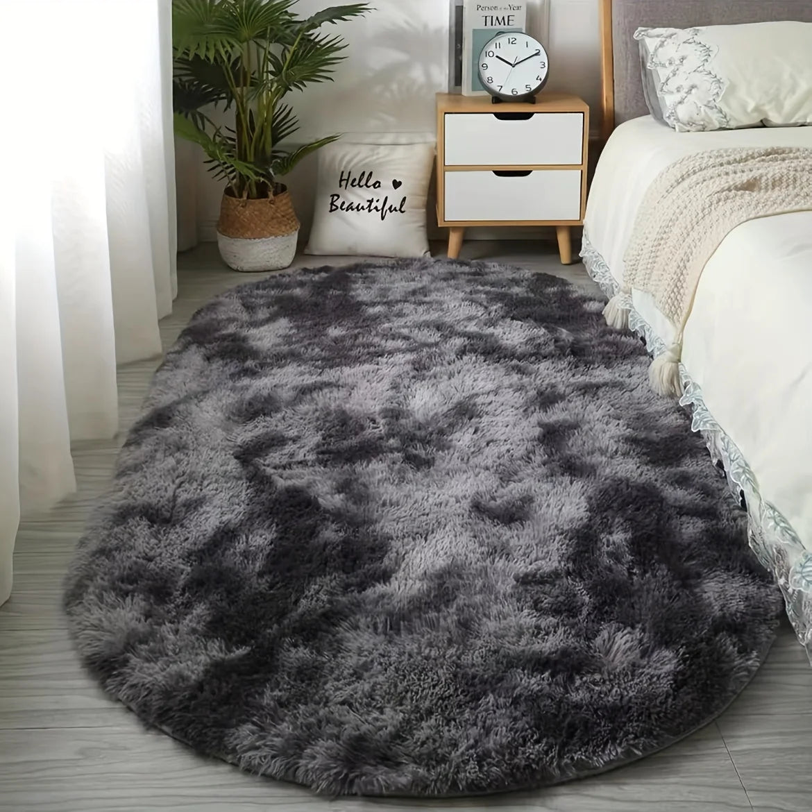 tapis gris blanc rose bleu moderne doux fourré chambre salon oval 100 polyester