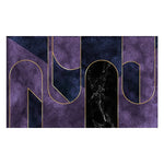 tapis violet moderne polypropylène bordure dorée texture douce 80x120cm salon chambre violet doré