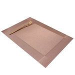 tapis table moderne rectangle polyester beige bleu gris marron texture tissée respectueux environnement fourchette
