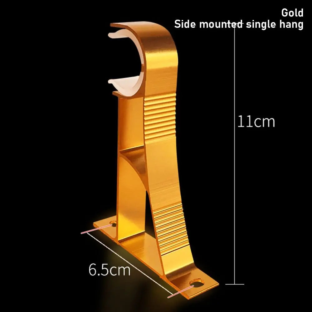 supports rideaux or blanc cuivre lisses modernes plaque fixation