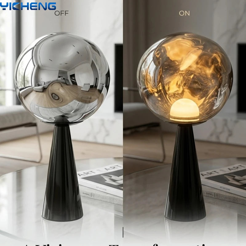 lampe table contemporaine argentée noire rechargeable LED portable chambre coucher