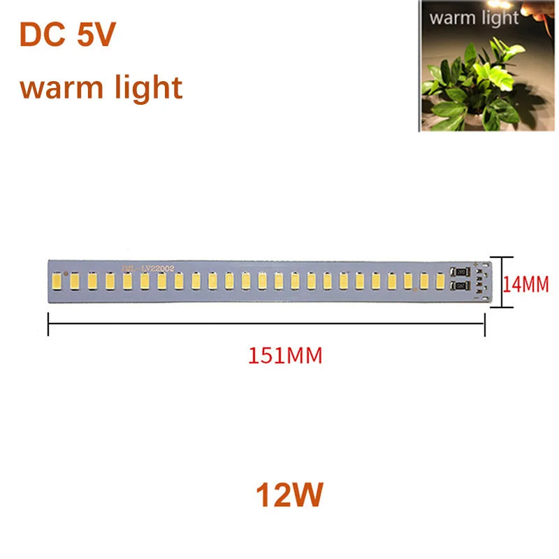 bande led 5v blanc blanc chaud diodes modernes 12w 5w 4w sans filaire 20cm