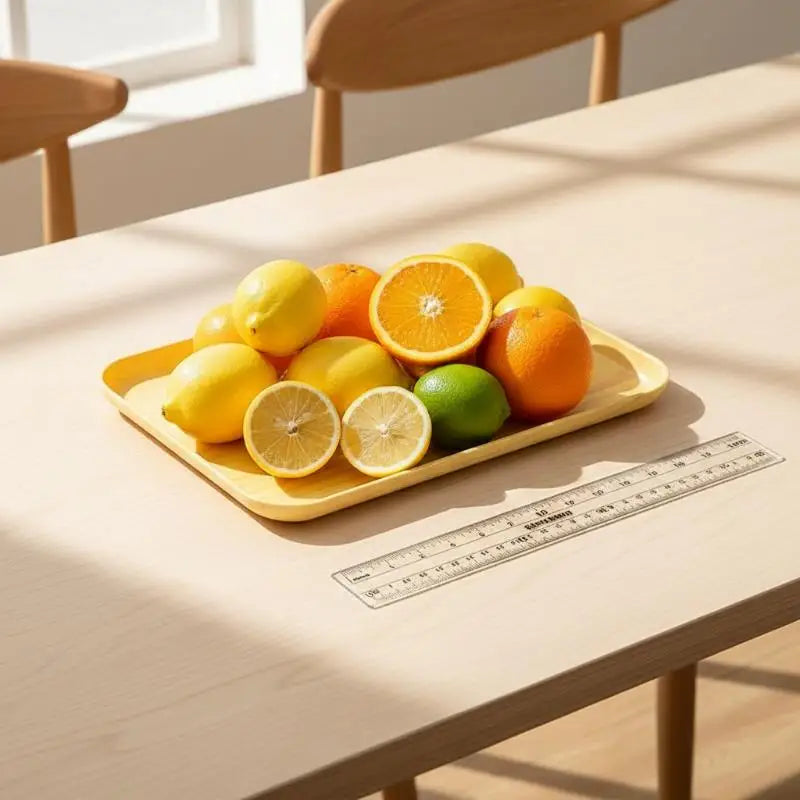plateau service alimentaire plastique imitation bois empilable dessert fruits thé rangement cuisine