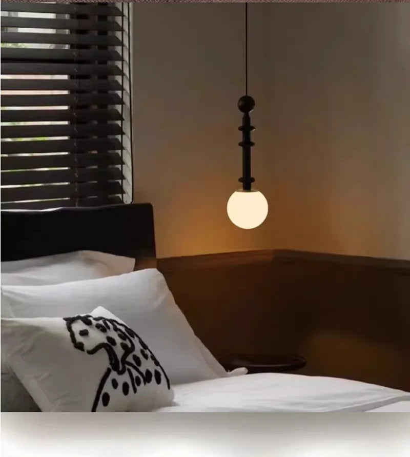 lampe suspendue moderne noire blanche texture mat pendentif chambre salon éclairage led facile
