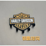 porte clés mural logo harley davidson noir orange classique clés