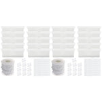 rideau lamelles blanc moderne 10m chaîne clips opaques 20pc set