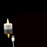 décoration intérieure bougie led rechargeable sans flamme blanc moderne minimaliste adhésif usb