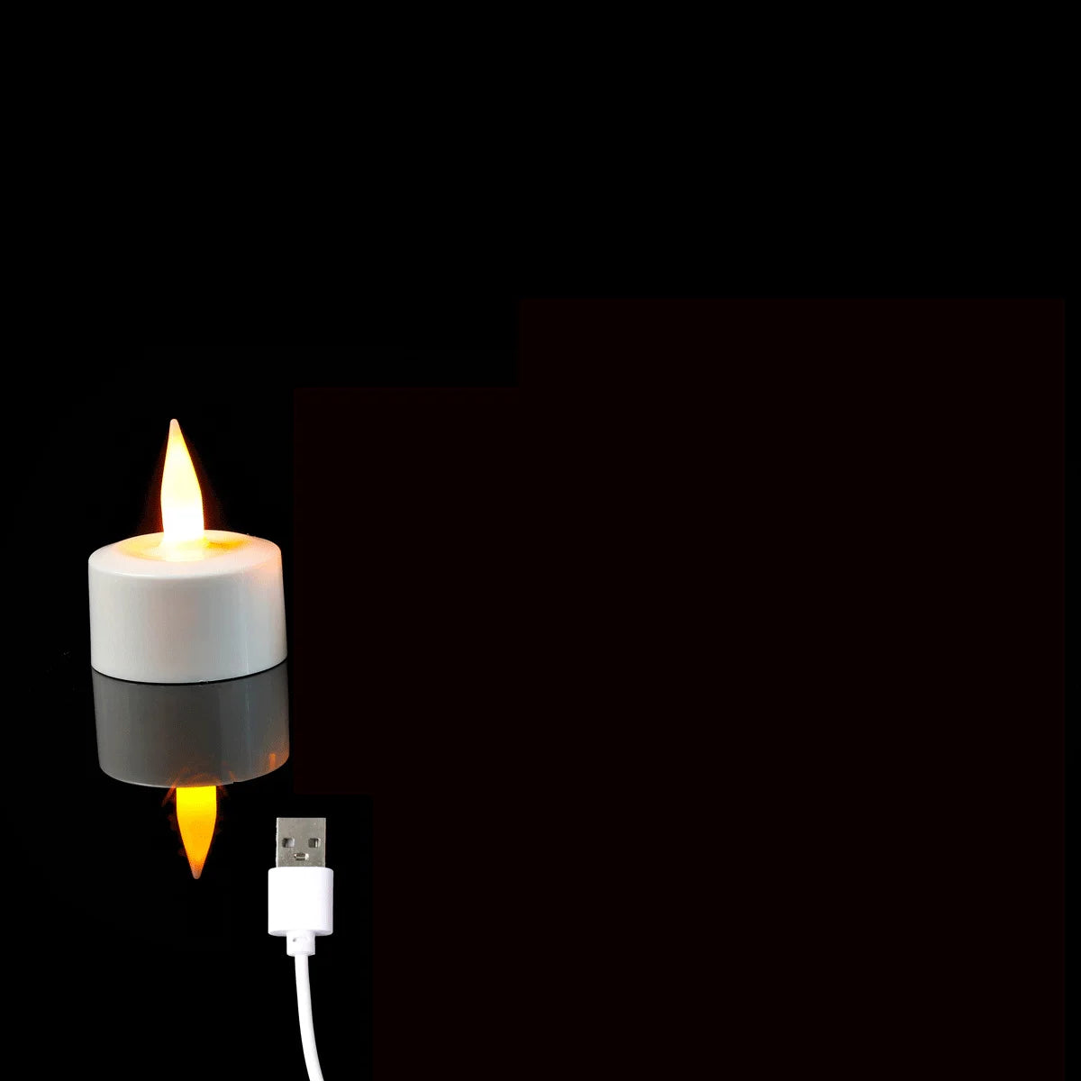 décoration intérieure bougie led rechargeable sans flamme blanc moderne minimaliste adhésif usb