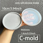 cache pot blanc silicone moderne plateau bois 9.3cm 6.5cm decoration fleurs bougies ciment succulentes