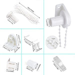 rideau enroulable moderne blanc clips tube chaîne guide rideau fixations