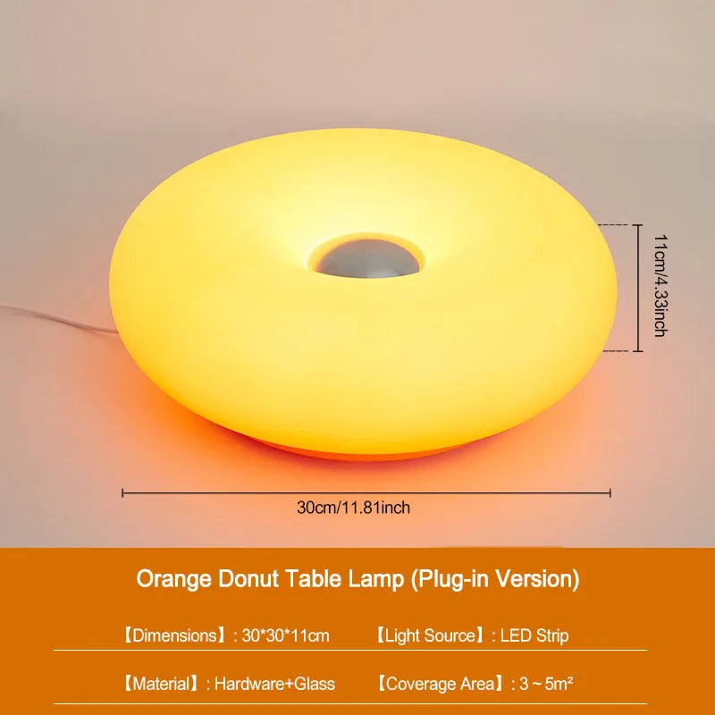 lampe table moderne orange minimaliste éclairage intérieur cuisine salle manger tactile gradation continue led