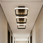 plafonnier led moderne noir rond géométrique acier poli minimalisteintérieur chambre salon