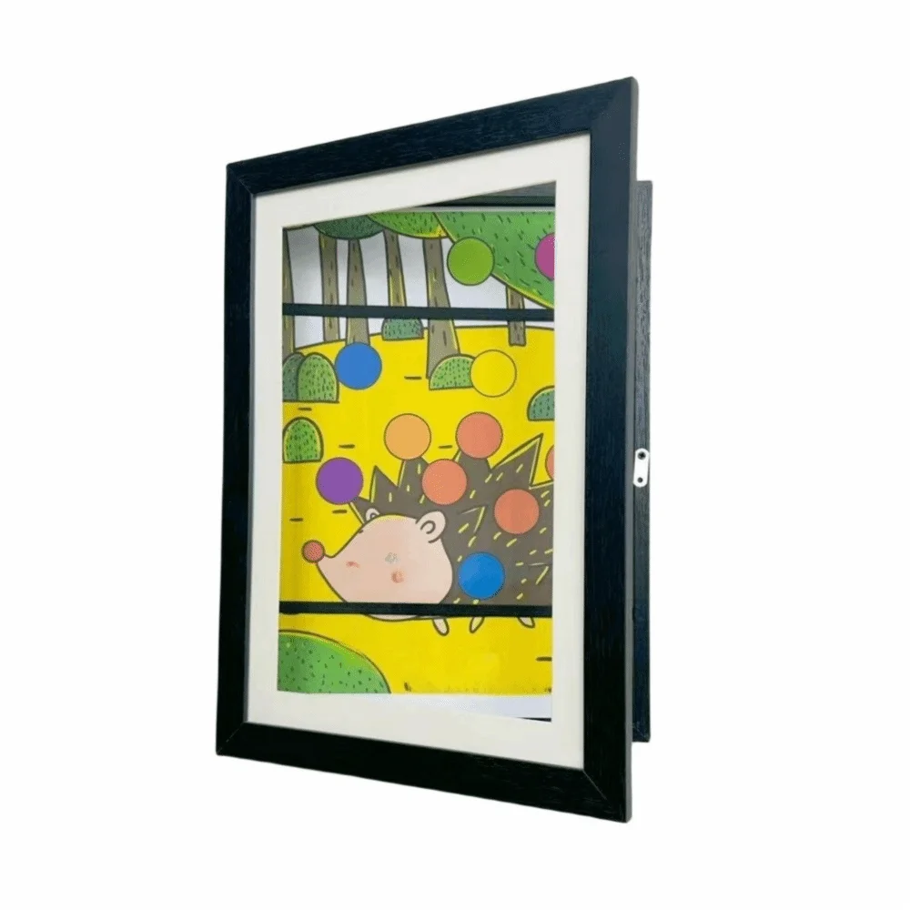 cadre photo bois noir géométrique moderne fixation pouces pouces transparent adulte unisexe