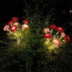 bouquet artificiel lumineux fleurs feuilles vertes moderne rouge orange rose blancextérieur patio jardinDecoration