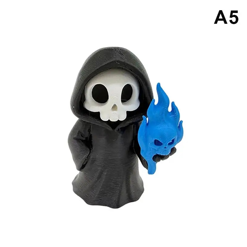 figurines squelette crâne bonbons casque livre halloween decoration maison erotique cartoony