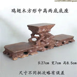 support table bois sculpté artisanal marron foncé miniatures collections décoration