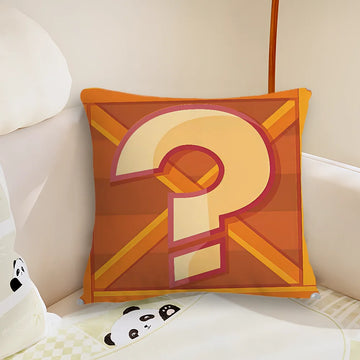 housse coussin carré décorative motif géométrique orange vert beige canapé fauteuil maison