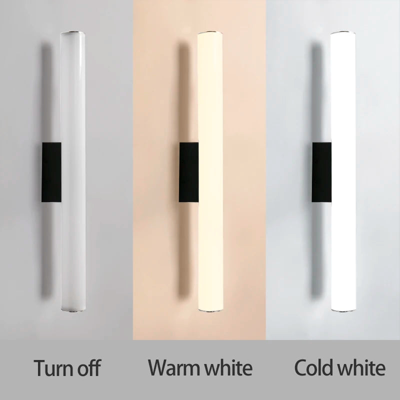 applique murale led moderne blanc noir fixée mur éclairage quotidien chambre cuisine salon
