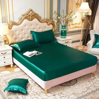 Drap-housse en satin 140x200 cm - Qualité premium pour un sommeil luxueux et confortable