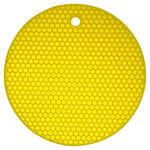 tapis table silicone moderne hexagones antidérapant résistant chaleur plat antidérapant multicolore vert violet bleu