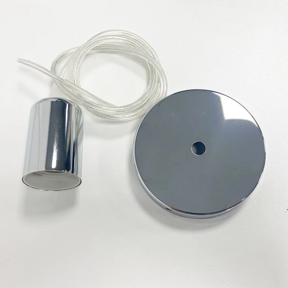 lampe suspendue moderne câble électrique 0.5m 0.8m 1m 1.5m blanc noir chrome