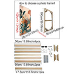 cadre photo bois moderne toile abstraite multicolore fixations 45cm 35cm 40cm