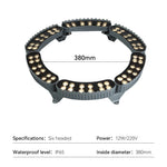 projecteur extérieur led aluminium ip65 spot arbre noir moderne éclairage paysager 210mm 310mm 380mm