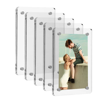 cadre photo magnétique transparent moderne clips magnétiques photos instax réfrigérateur décoration