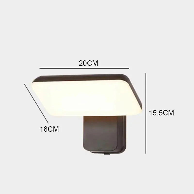 lampe murale moderne led noir blanc fixée adhésif interrupteur rotatif chambre cuisine salle manger