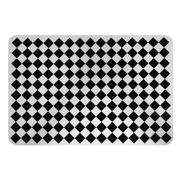 tapis protection induction silicone anti dérapant moderne motif géométrique noir 78x52cm