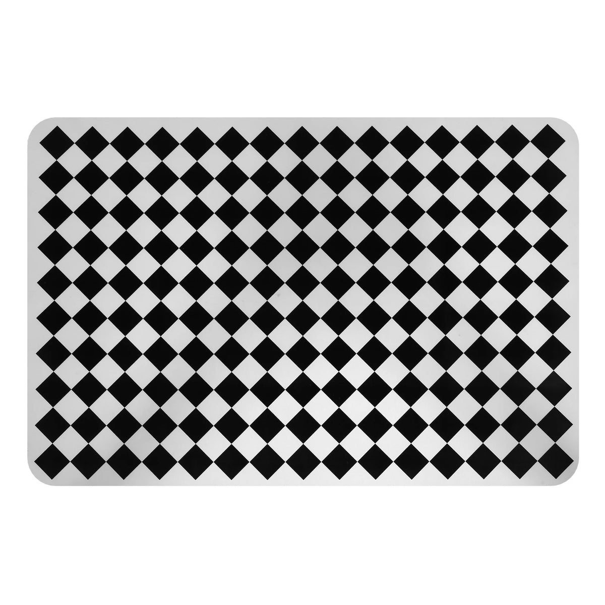 tapis protection induction silicone anti dérapant moderne motif géométrique noir 78x52cm