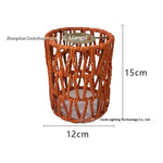 cache lampe tressé boho chic blanc beige moderne annuaire métallique salon jardin