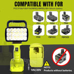 lampe travail led rechargeable vert fluo moderne portable abs opacity poignée cem certification