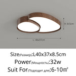 plafonnier moderne minimaliste plusieurs sources lumineuses éclairage blanc bois grainé